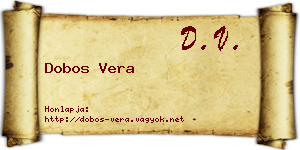 Dobos Vera névjegykártya