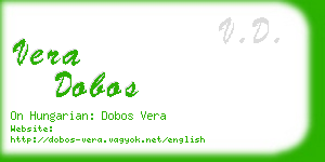 vera dobos business card